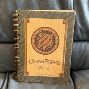 Cigar paper journal made from real tobacco leaves.